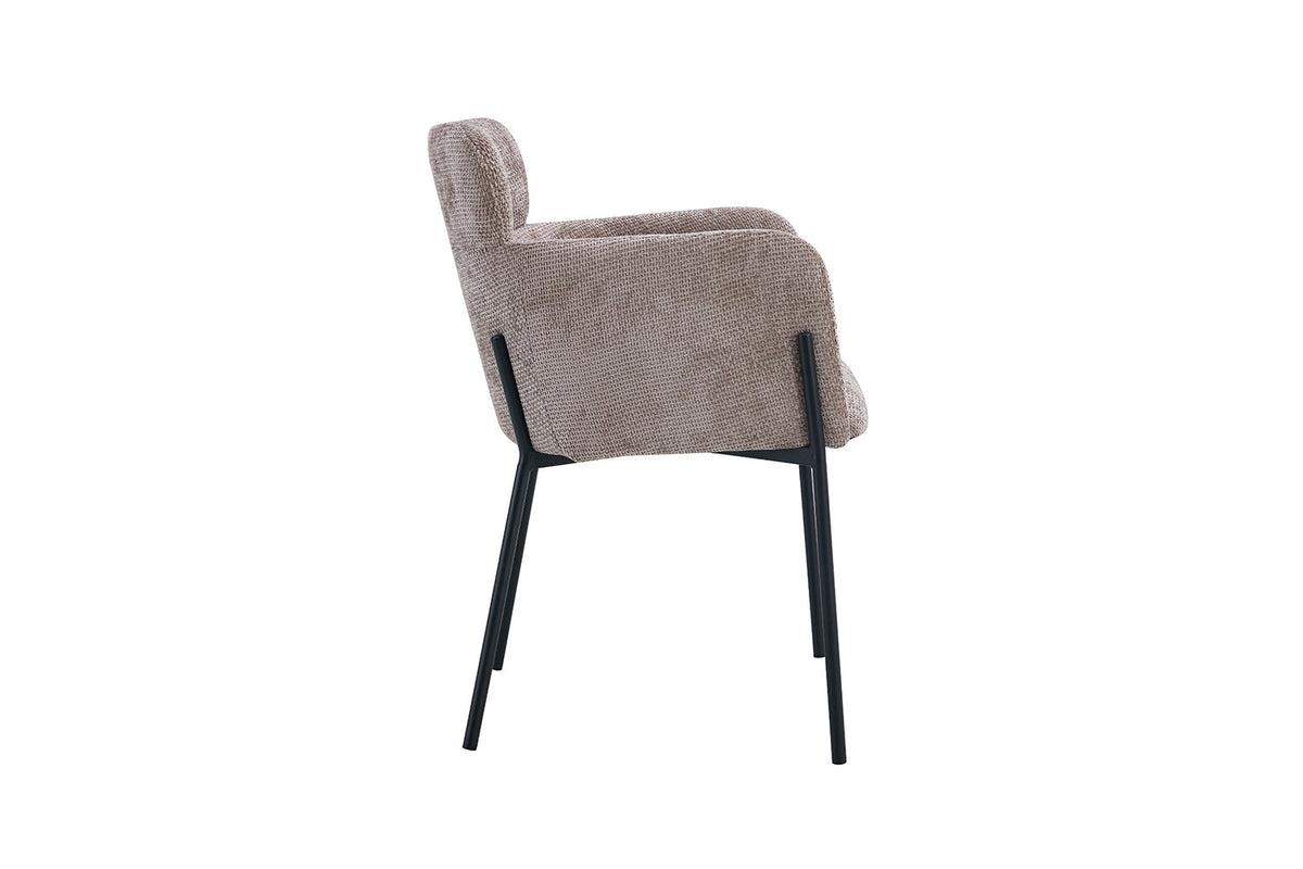 Stoel Naomi Stof Zand – aanzicht 6