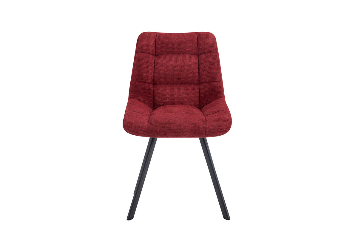 Stoel Lizzy Stof Rood – aanzicht 4