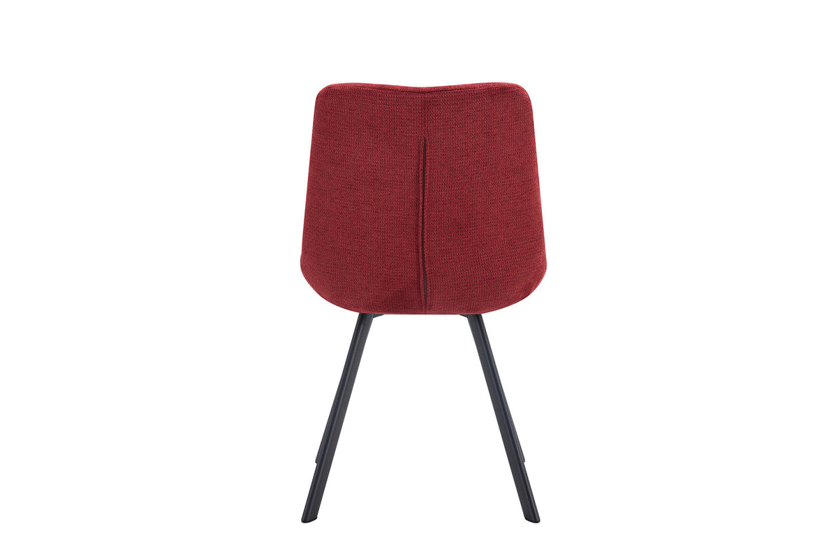 Stoel Lizzy Stof Rood – aanzicht 6