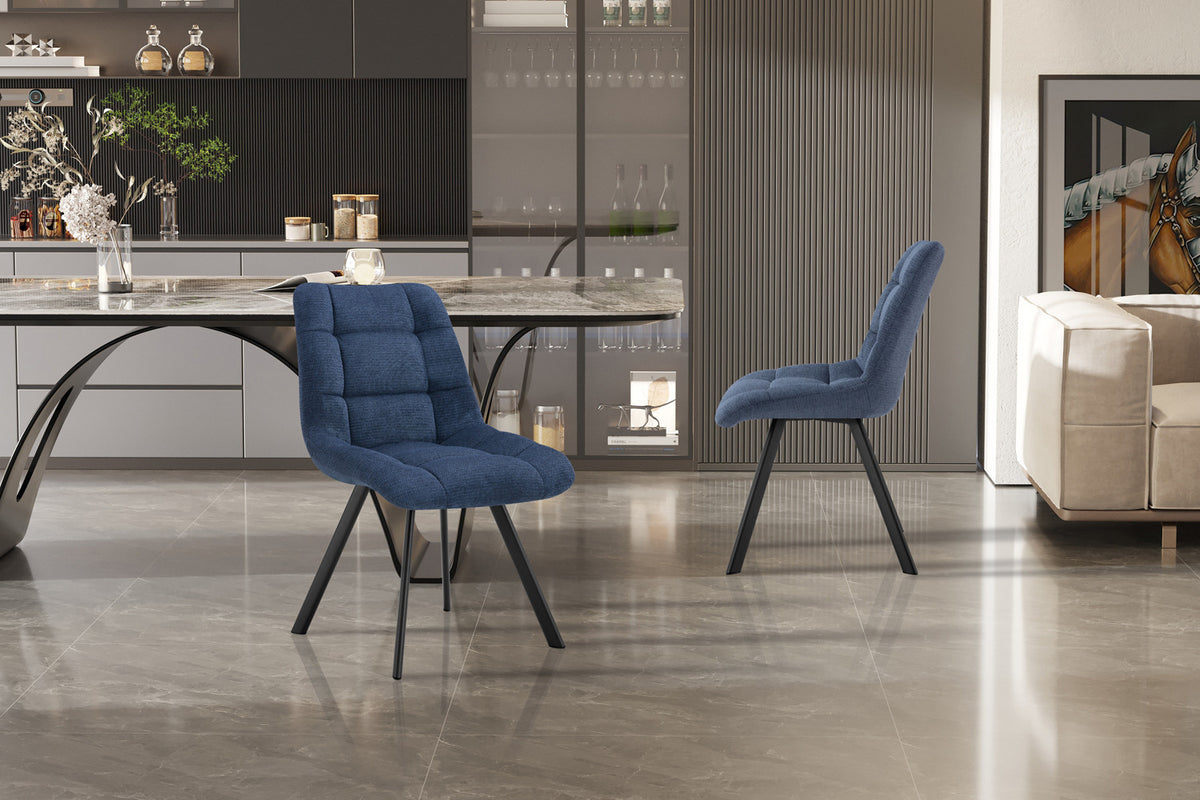 Stoel Lizzy Stof Blauw – aanzicht 3