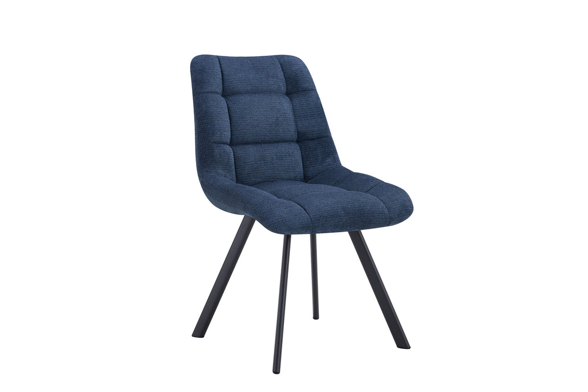 Stoel Lizzy Stof Blauw – aanzicht 5