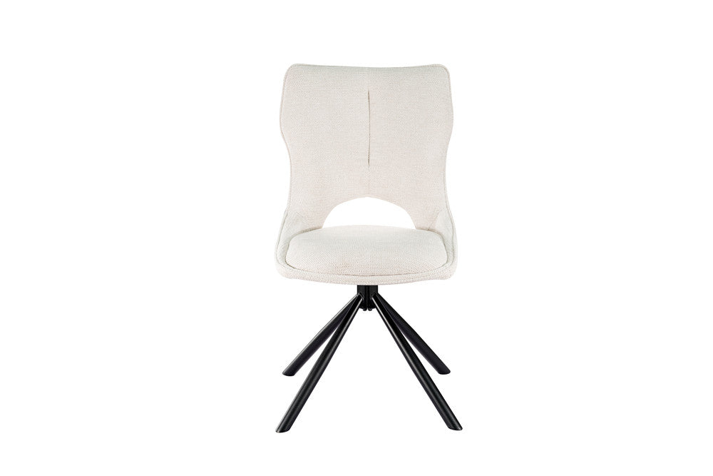 Stoel Mori Draaibaar Stof Beige – aanzicht 4