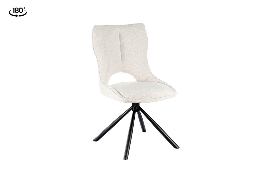 Stoel Mori Draaibaar Stof Beige – aanzicht 5