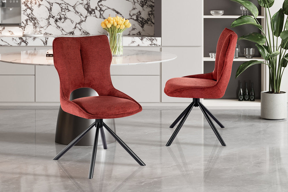 NEW - Stoel 'Mori' Draaibaar tot 0 Stof Ote Share 230 Rood – Rousseau 9230-5