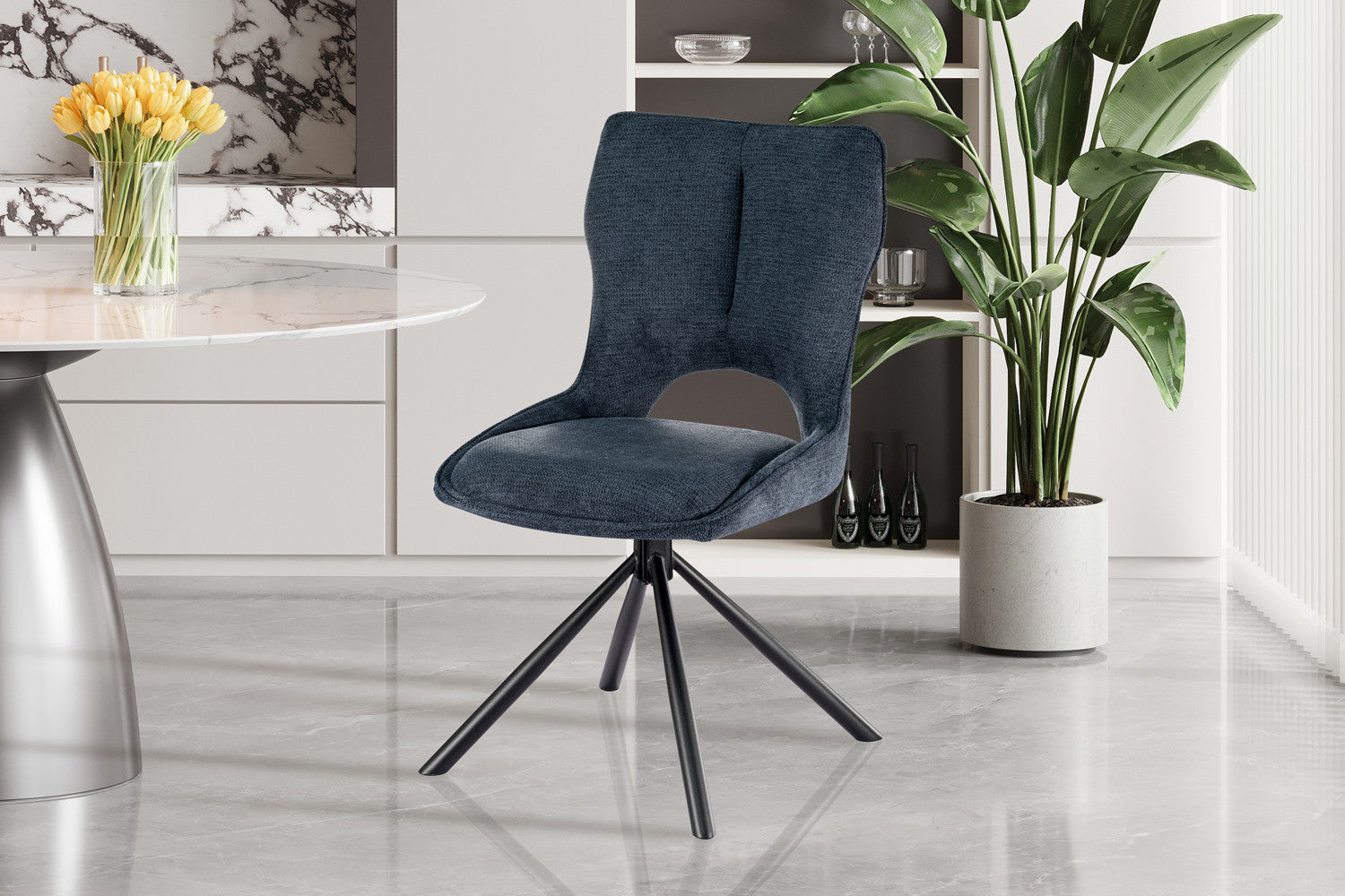 NEW - Stoel 'Mori' Draaibaar tot 0 Stof Ote Share 315 Blauw - afbeelding 2