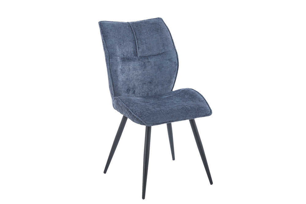 Stoel Faye Stof Blauw – aanzicht 4