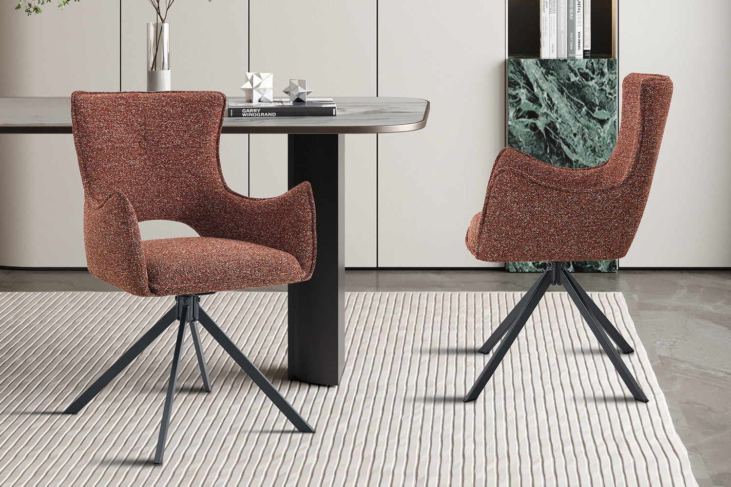 NEW - Stoel 'Billy' Draaibaar tot 0 Stof Ote Harper 500 Rood – Rousseau 9240-4