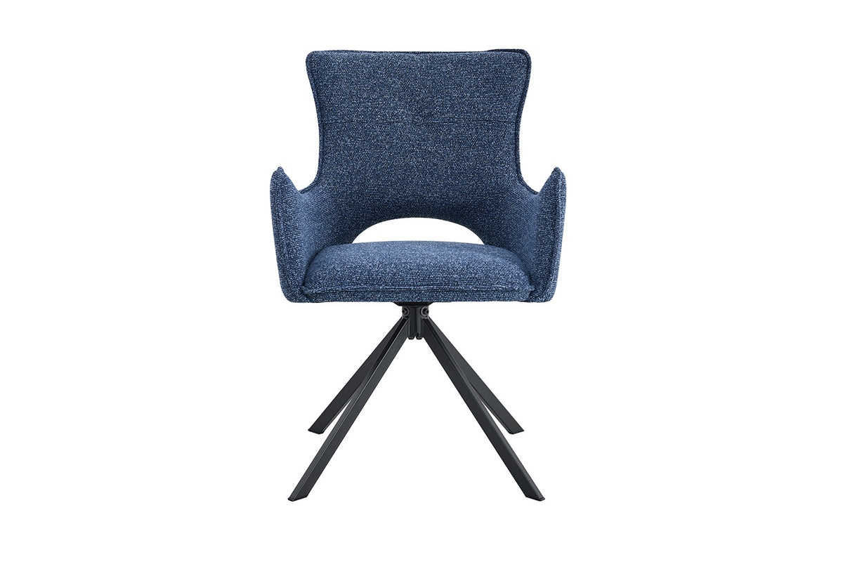 Stoel Billy Draaibaar Stof Blauw – aanzicht 4