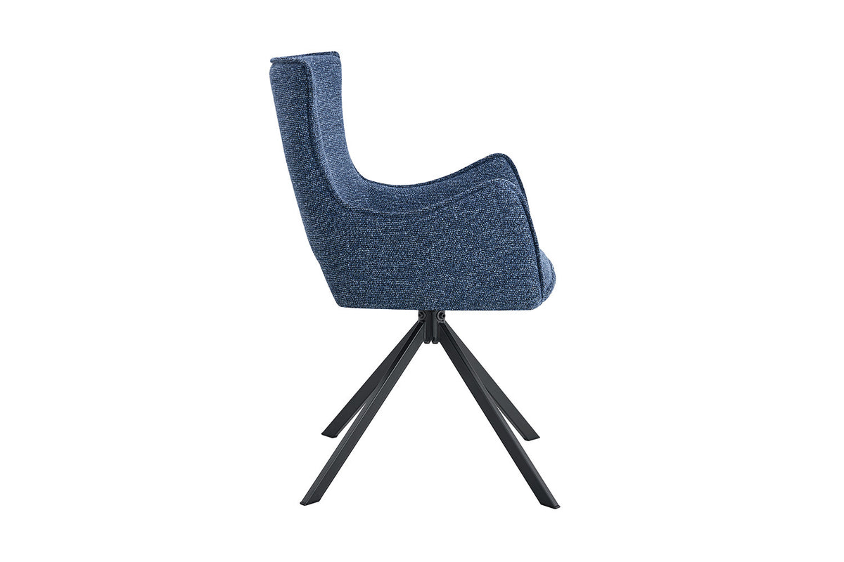 Stoel Billy Draaibaar Stof Blauw – aanzicht 6