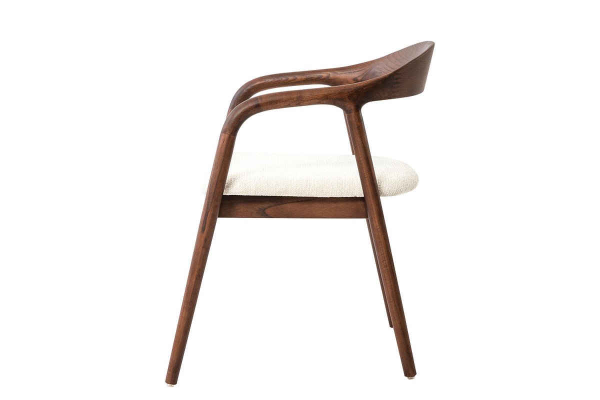 Stoel Claire Essenhout Walnoot Beige Gemonteerd – aanzicht 6