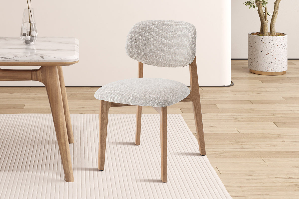 NEW - Stoel 'Carmen' Naturel Eik Ote Milan 103 Beige Gemonteerd - afbeelding 2