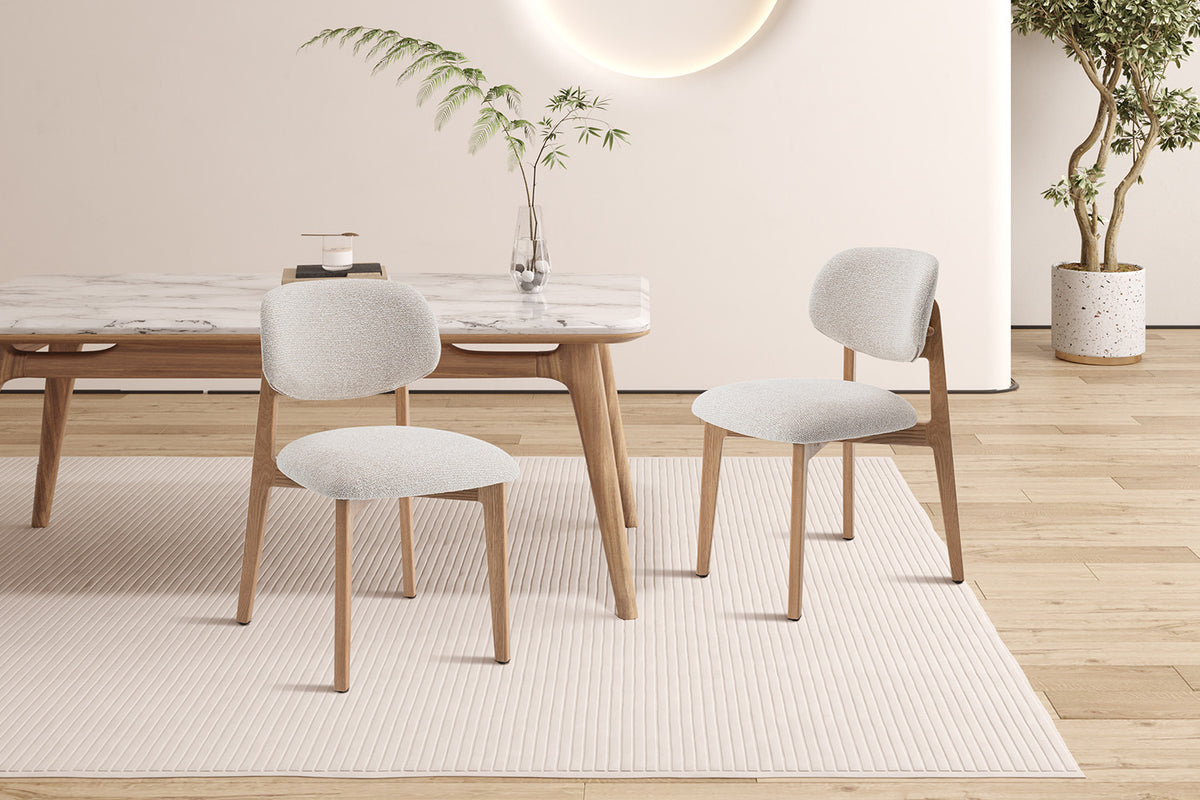 Stoel Carmen Naturel Eik Beige Gemonteerd – aanzicht 3