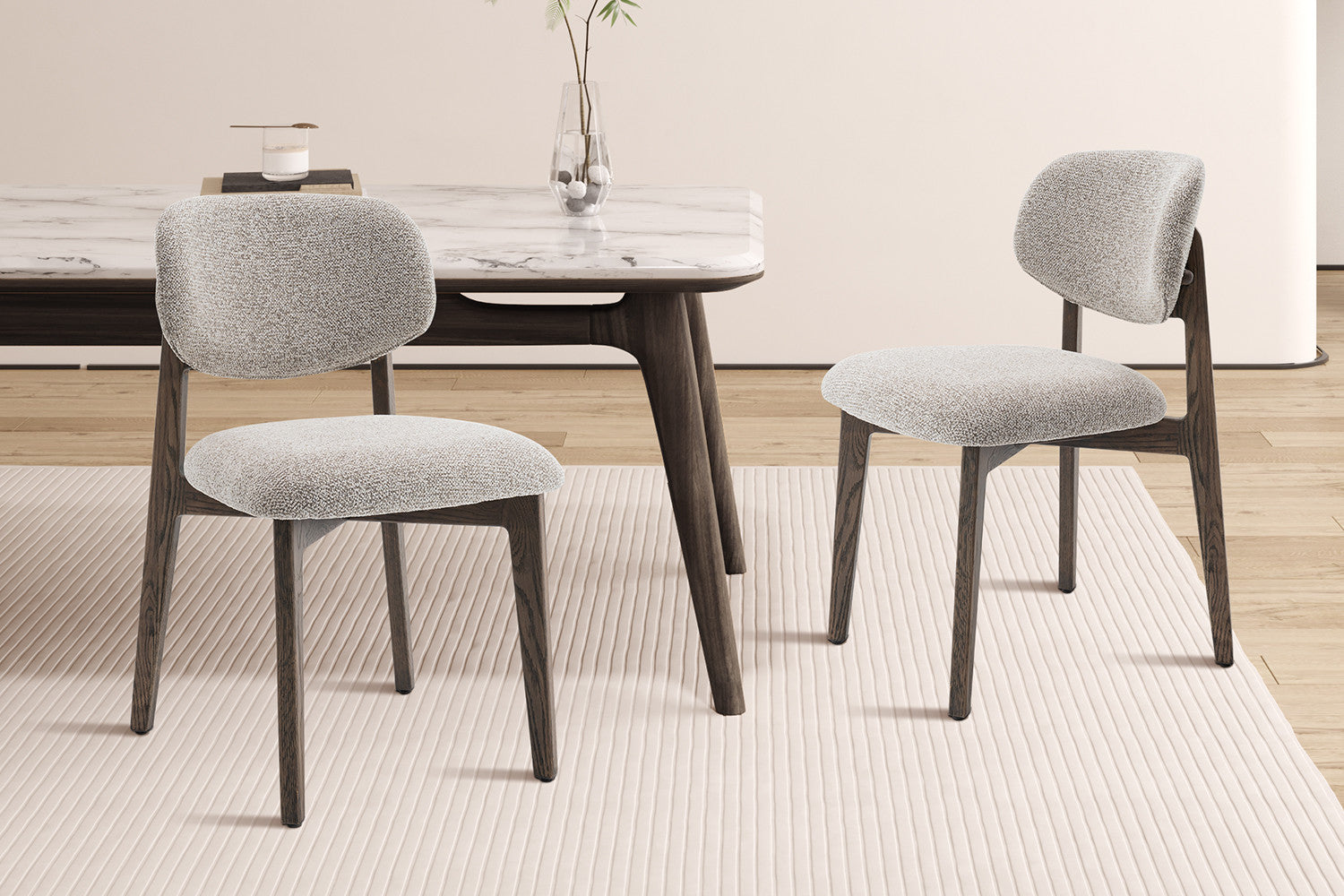 NEW - Stoel 'Carmen' Gerookte Eik Ote Milan 130 Zand Gemonteerd – Rousseau 9302-2