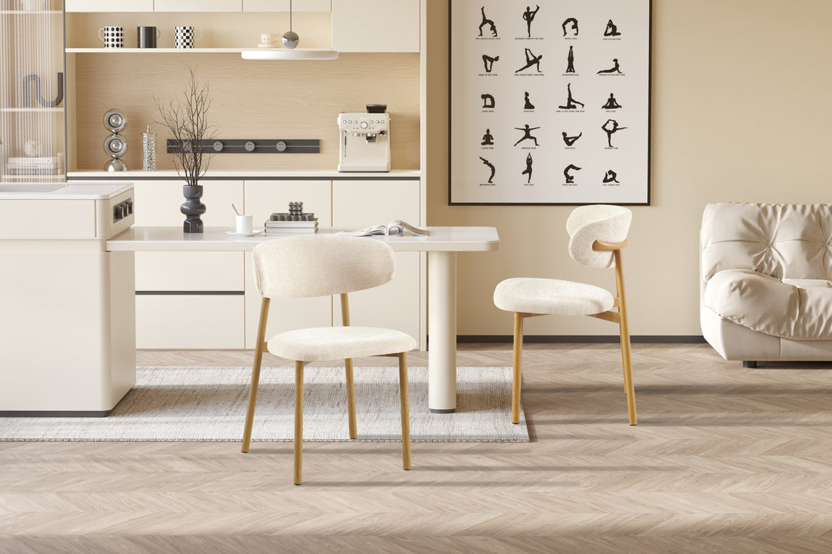 Stoel Coco Naturel - Stof Beige – aanzicht 3