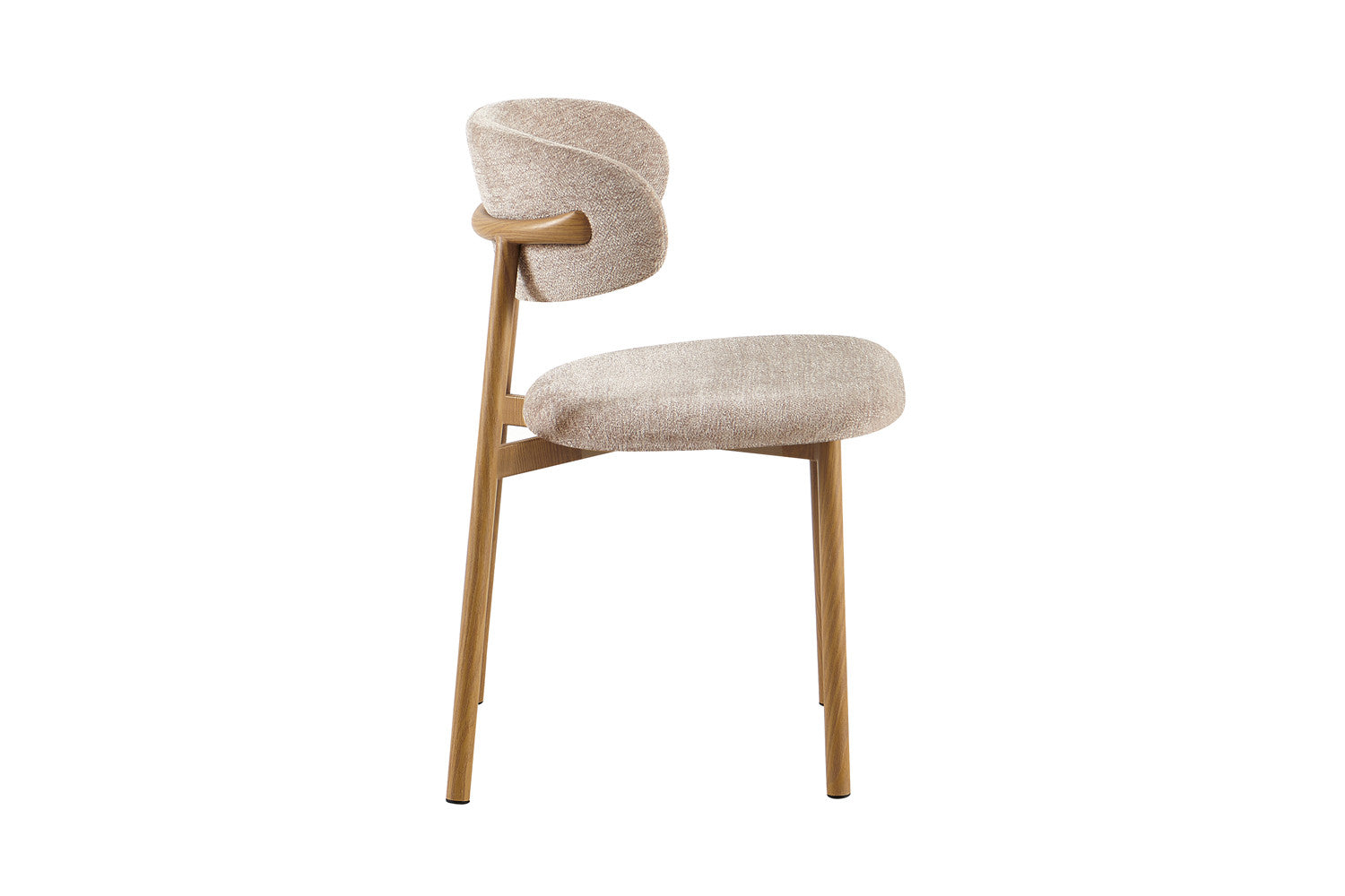 NEW - Stoel 'Coco' Naturel - Stof Fabb Raven 30 Zand - afbeelding 6