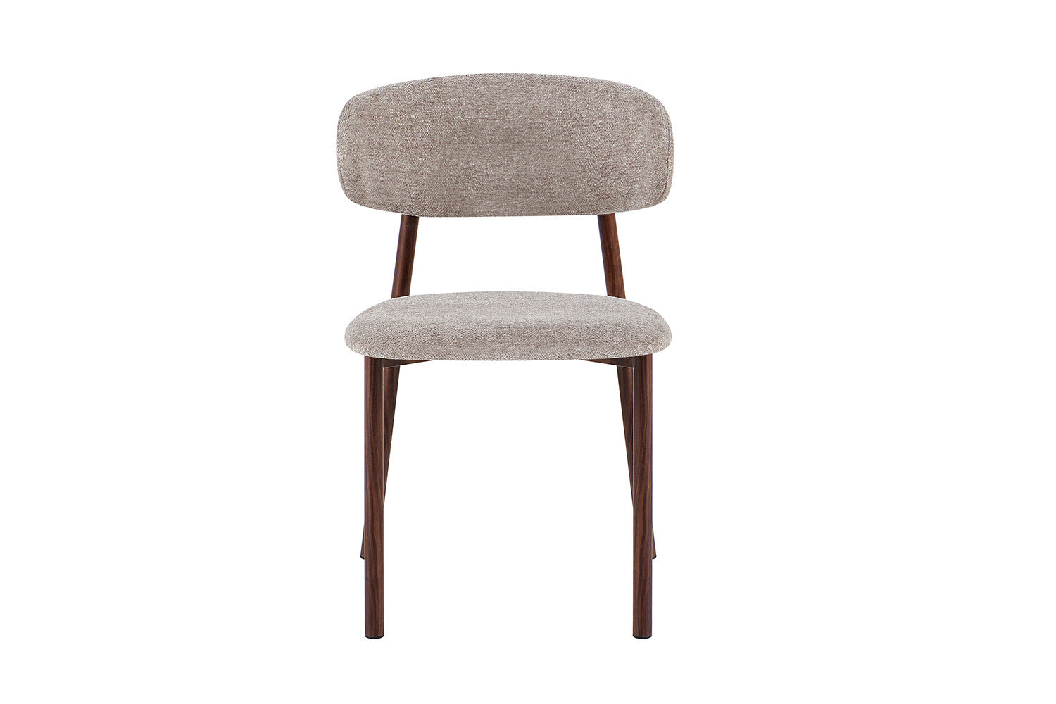NEW - Stoel 'Coco' Walnoot - Stof Fabb Raven 30 Zand - afbeelding 4