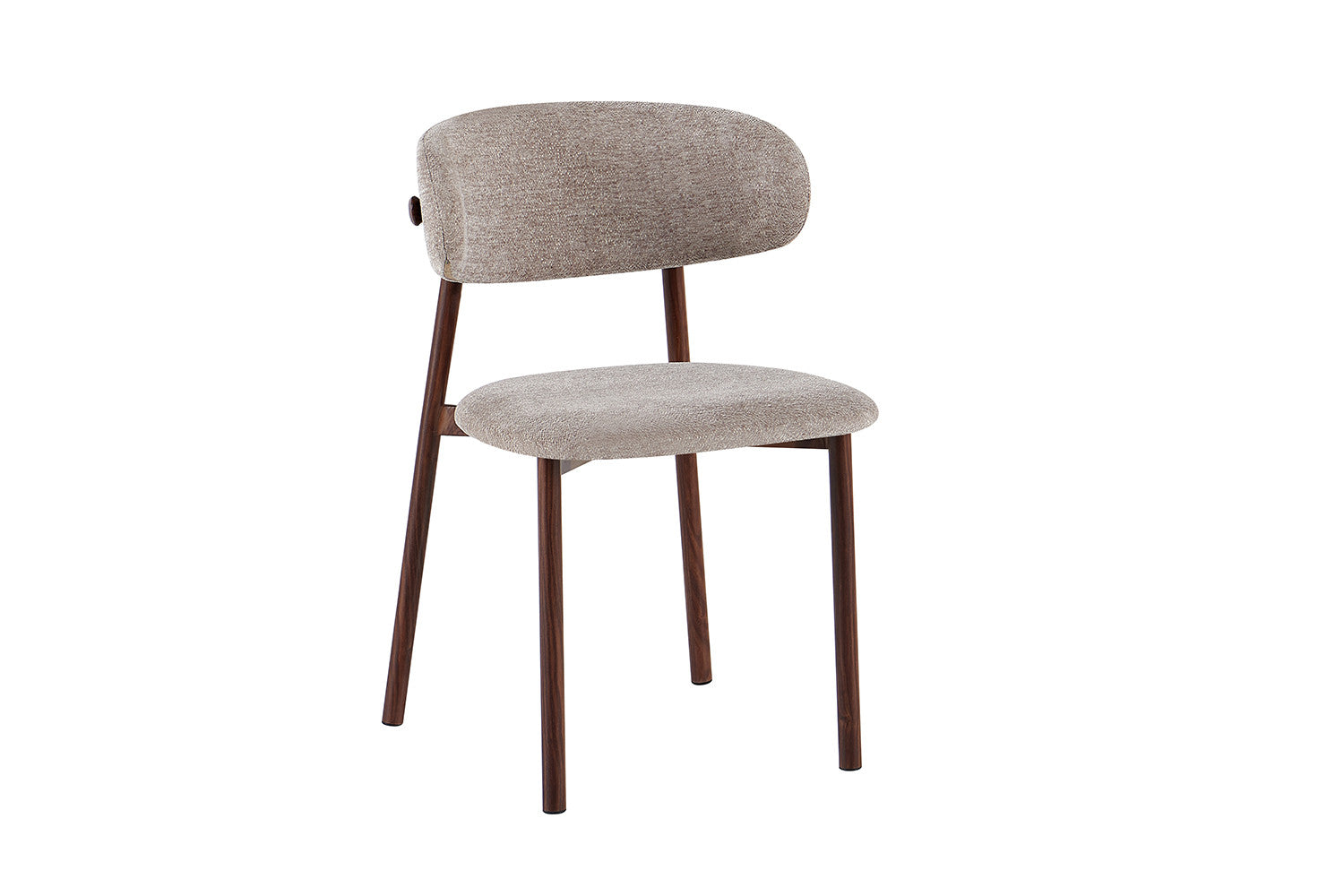 NEW - Stoel 'Coco' Walnoot - Stof Fabb Raven 30 Zand - afbeelding 5