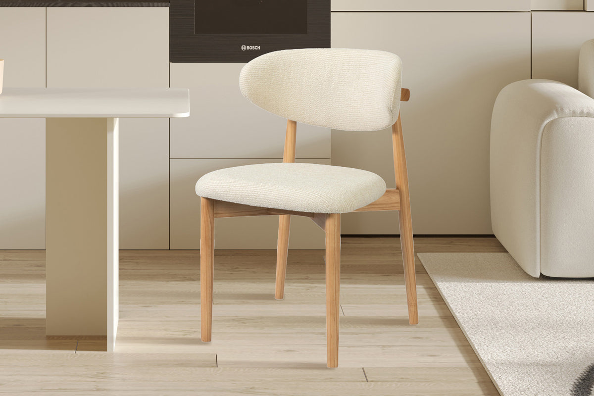 Stoel Clara Essenhout Naturel Beige Gemonteerd – aanzicht 3