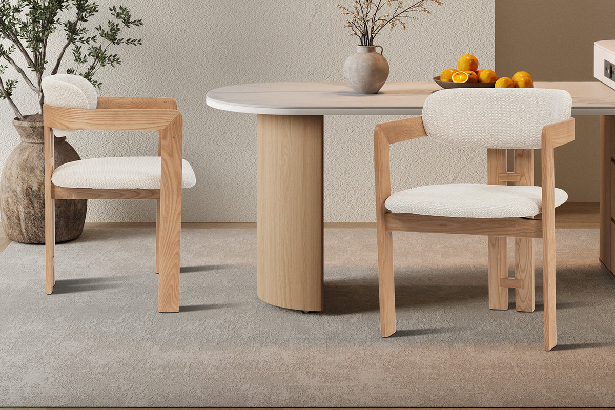 Stoel Camille Essenhout Naturel Beige Gemonteerd – aanzicht 2