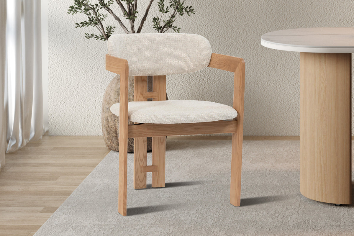 Stoel Camille Essenhout Naturel Beige Gemonteerd – aanzicht 3