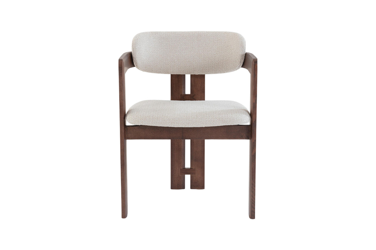 Stoel Camille Essenhout Walnoot Beige Gemonteerd – aanzicht 4