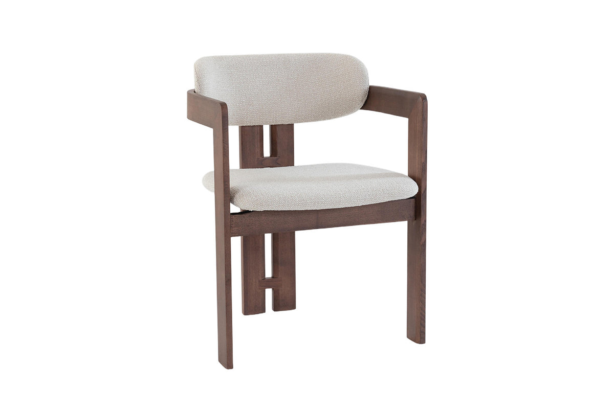 Stoel Camille Essenhout Walnoot Beige Gemonteerd – aanzicht 5
