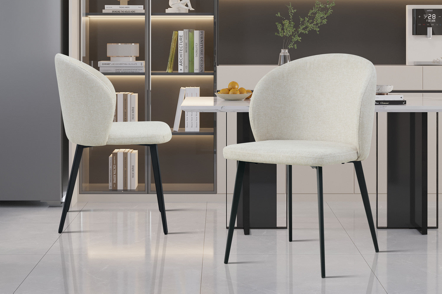 Stoel 'Toledo' Stof Beige – Rousseau 9450-1
