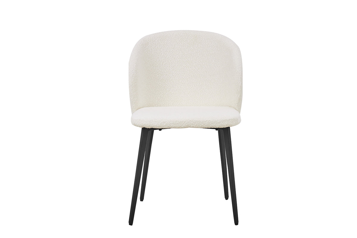 Stoel Toledo Bouclé Wit – aanzicht 3