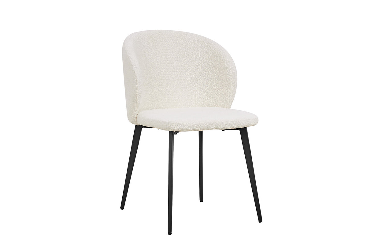 Stoel Toledo Bouclé Wit – aanzicht 4