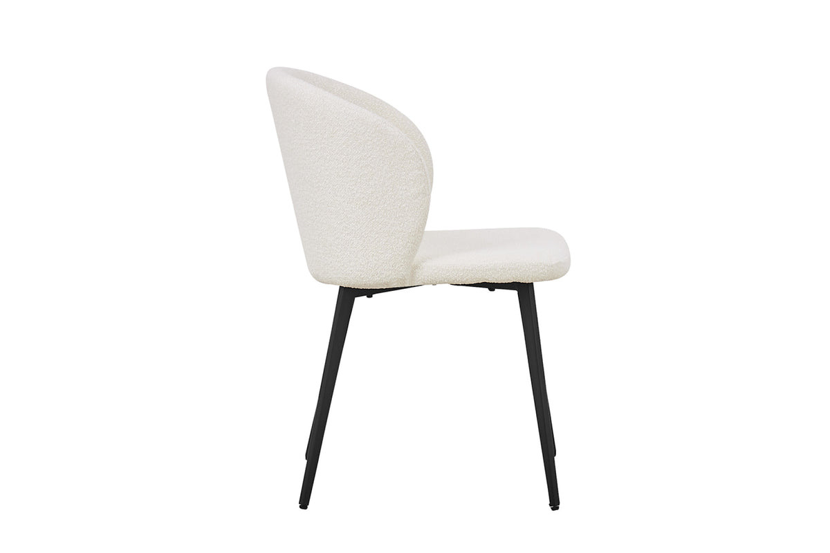 Stoel Toledo Bouclé Wit – aanzicht 5