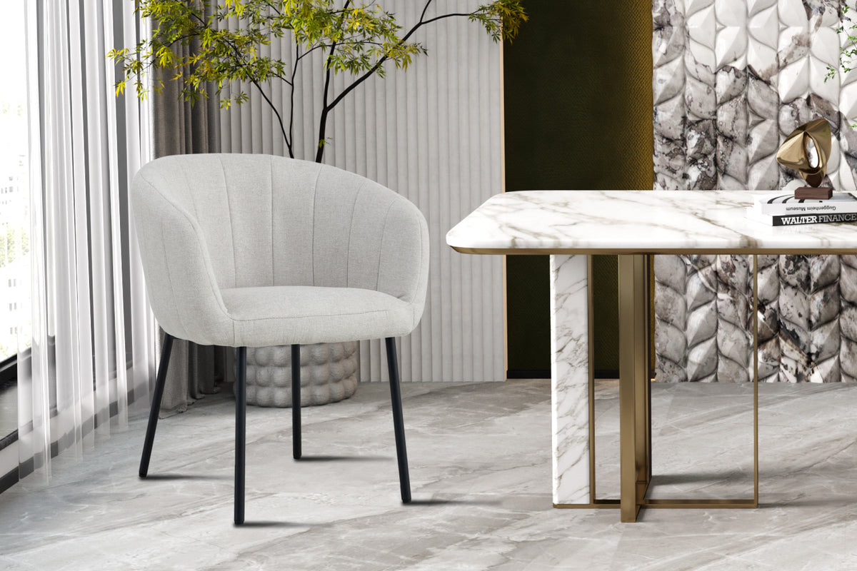 Stoel Sevilla Stof Beige – aanzicht 2