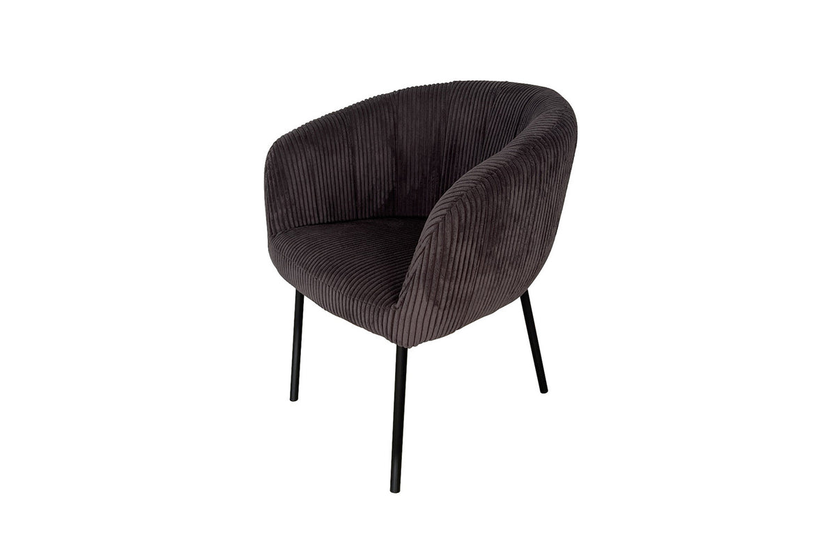 Stoel Sevilla Corduroy Grijs – aanzicht 5