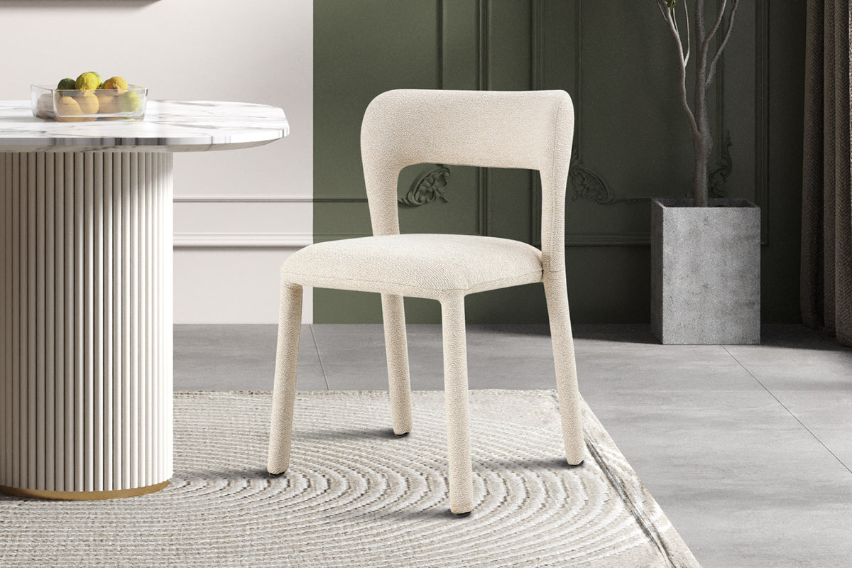 NEW - Stoel 'Elvas' Stapelbaar Stof Ote Sahara 112 Beige Gemonteerd - afbeelding 2