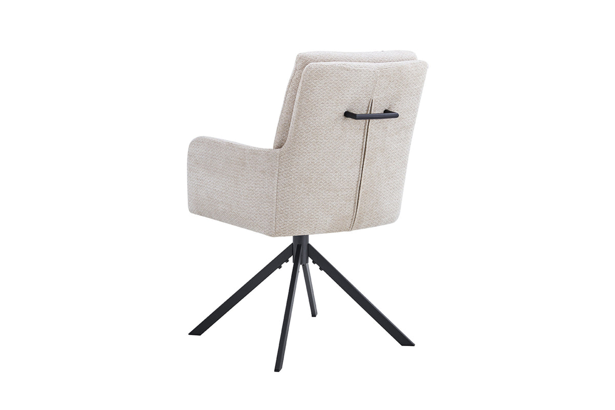 Stoel Granada Draaibaar Stof Beige – aanzicht 6