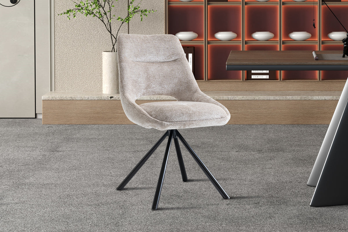 Stoel Dante Stof Beige – aanzicht 2