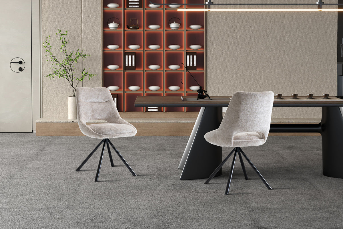 Stoel Dante Stof Beige – aanzicht 3