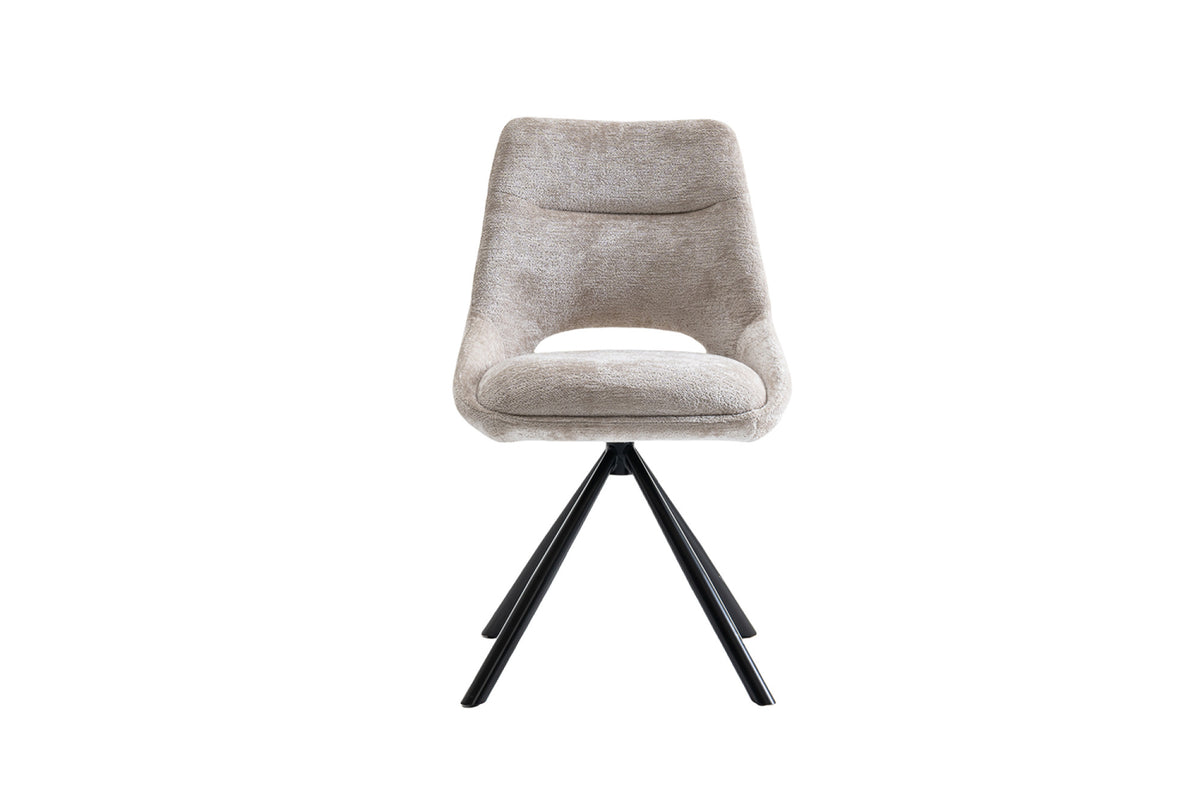 Stoel Dante Stof Beige – aanzicht 4