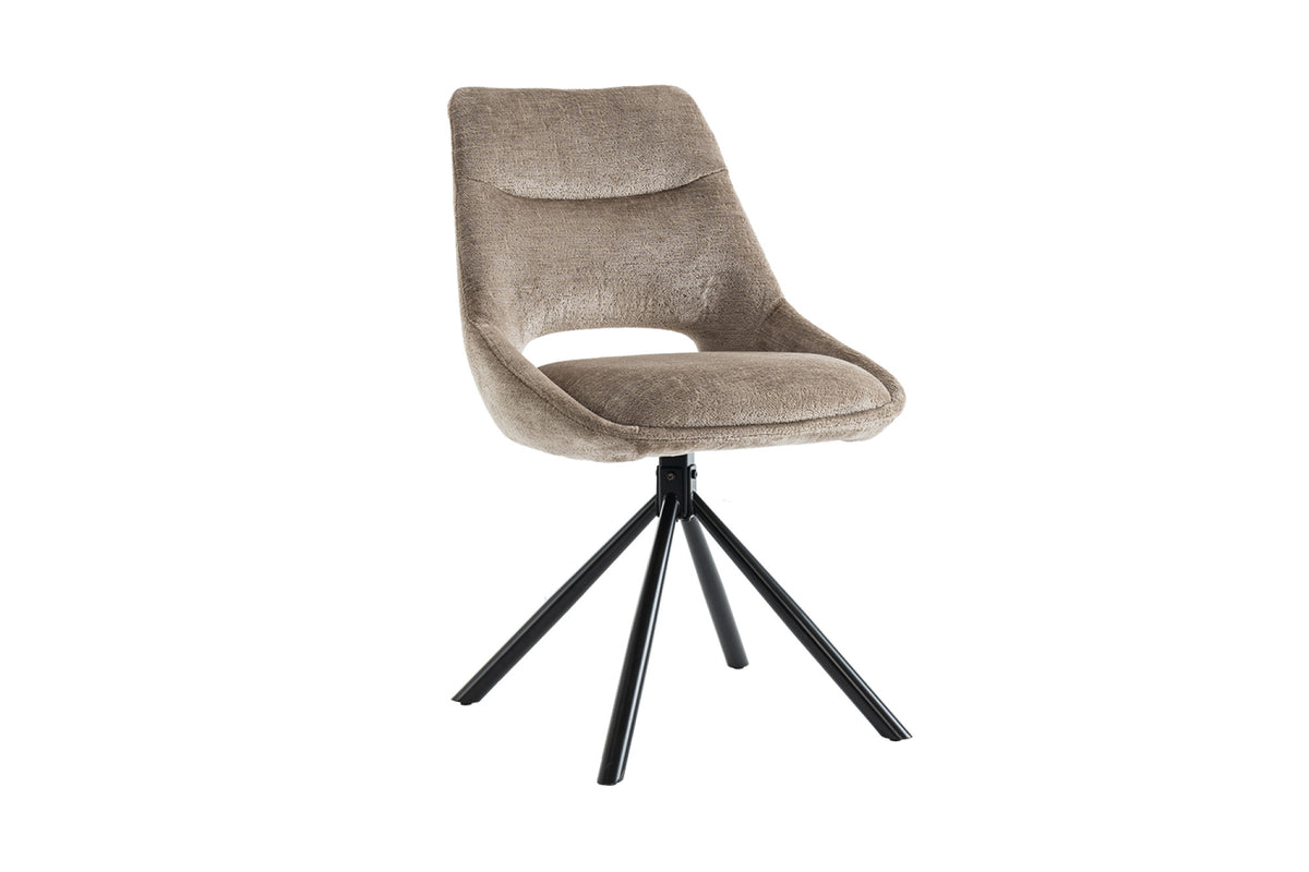 Stoel Dante Stof Taupe – aanzicht 5