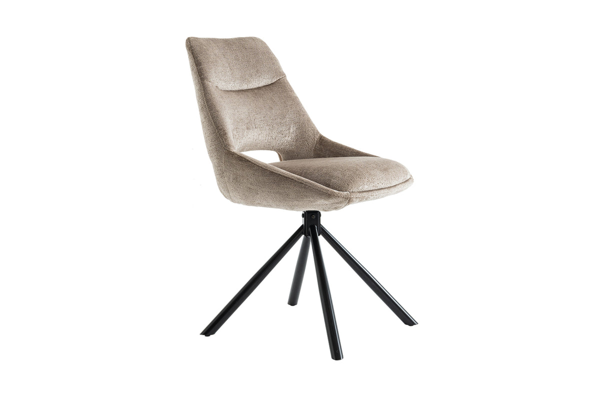 Stoel Dante Stof Taupe – aanzicht 6