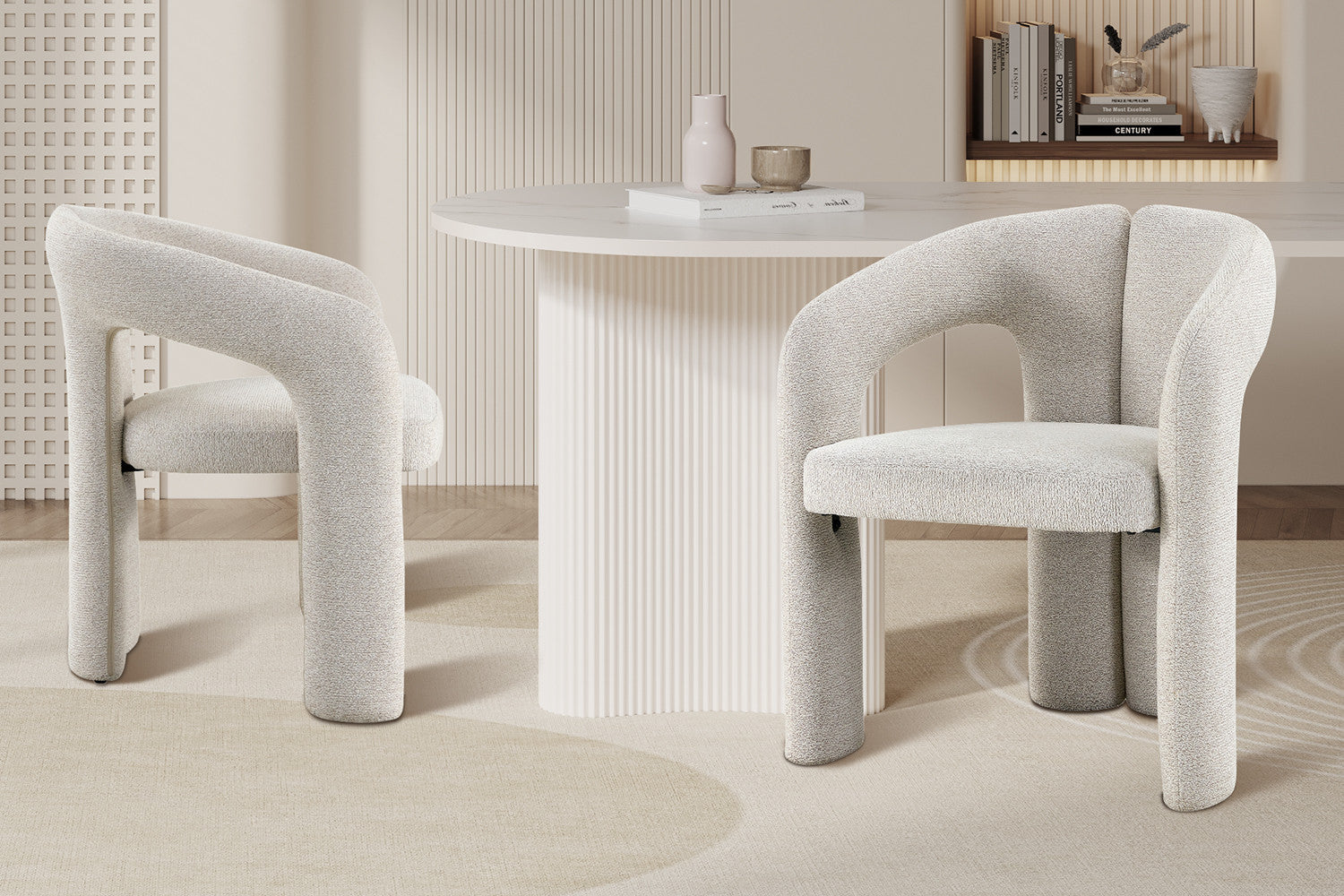 NEW - Stoel 'Beja' Stof Ote Sahara 152 Ecru – Rousseau 9500-1