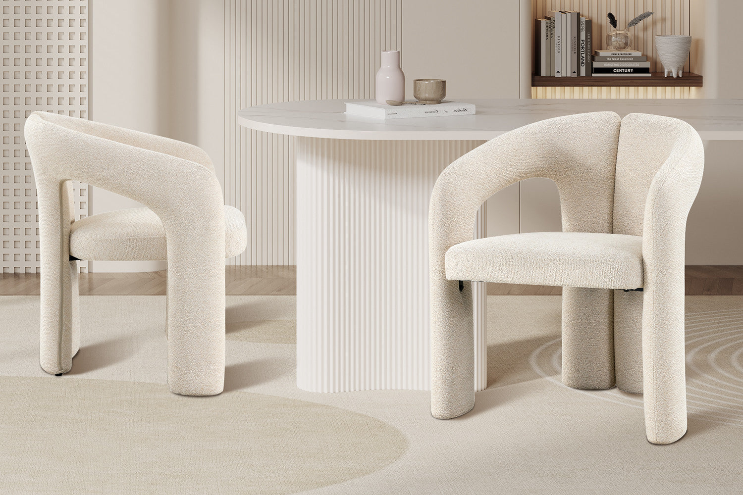 NEW - Stoel 'Beja' Stof Ote Sahara 112 Beige – Rousseau 9500-2