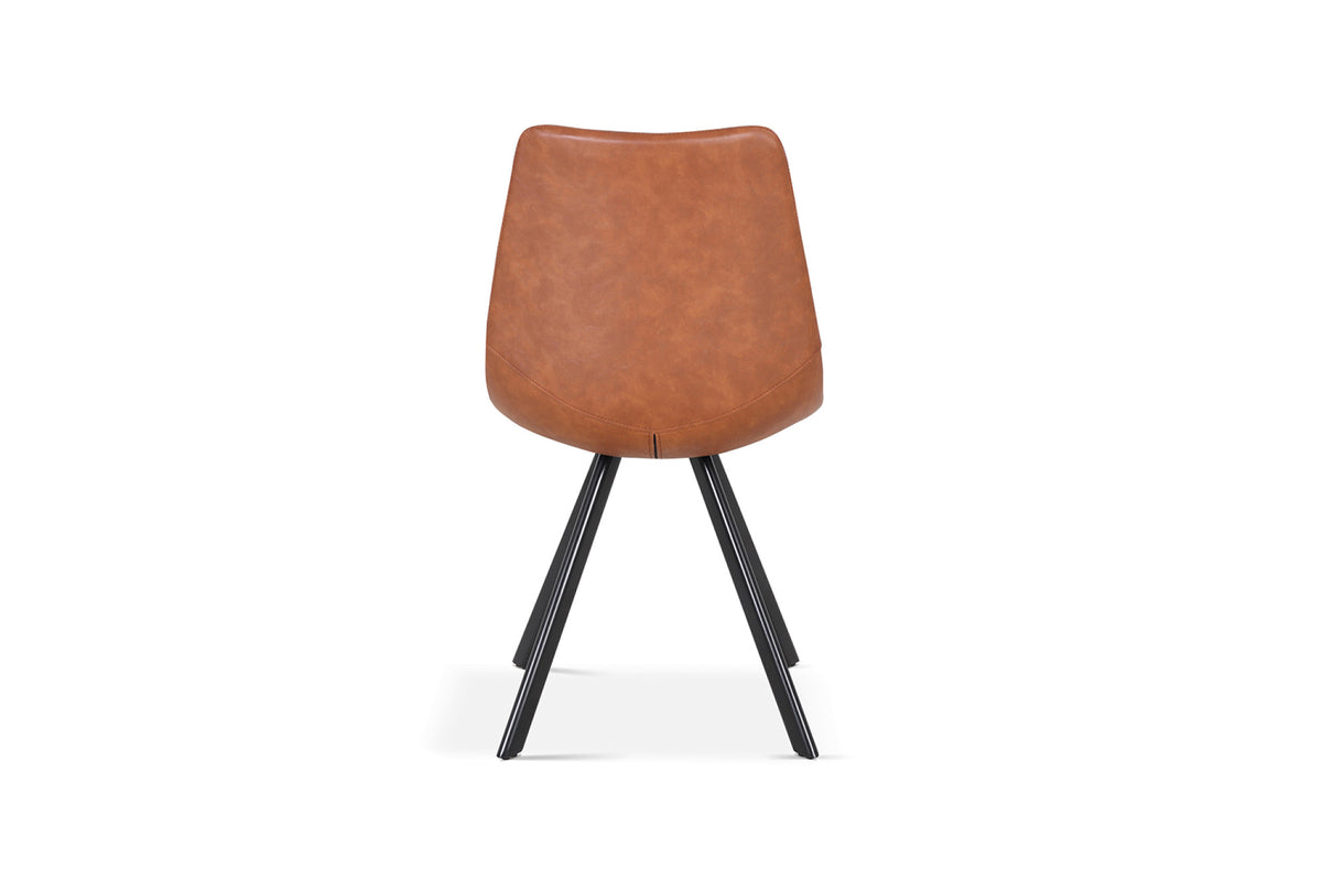 Stoel Emma PU Cognac – aanzicht 6