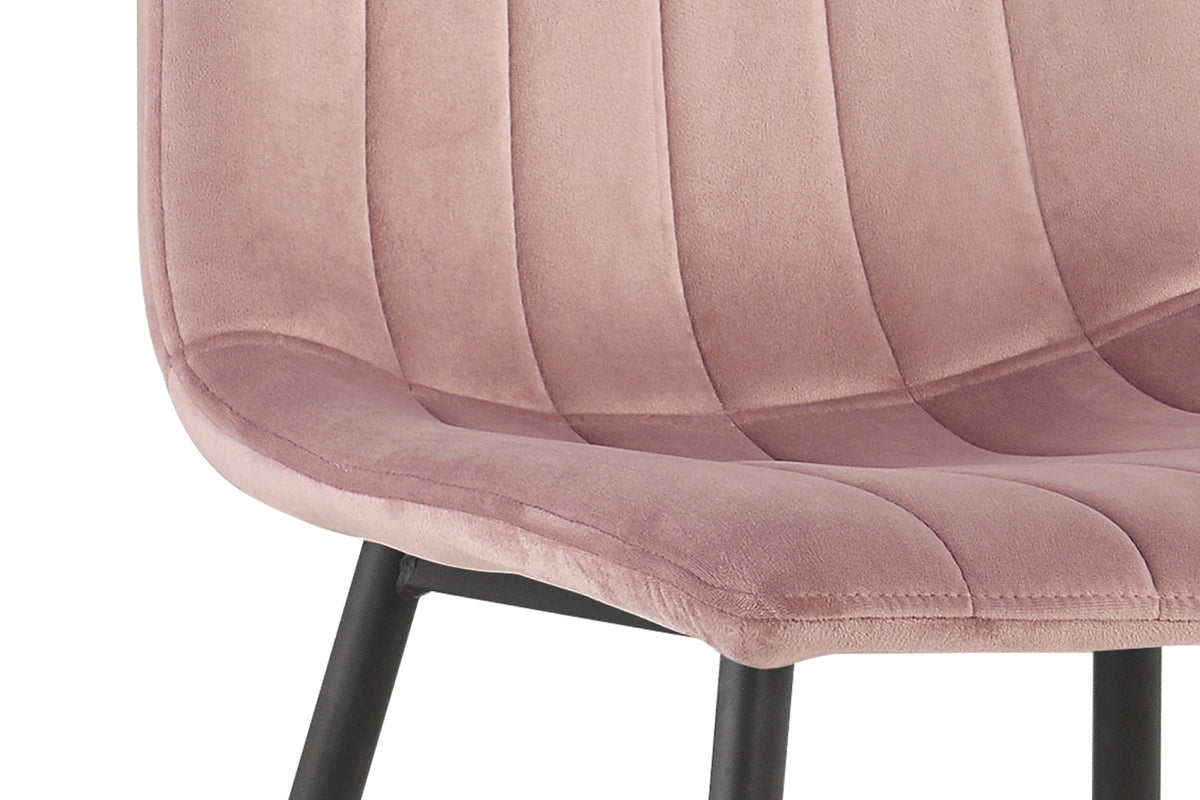 Stoel Willis Fluweel Roze – aanzicht 6