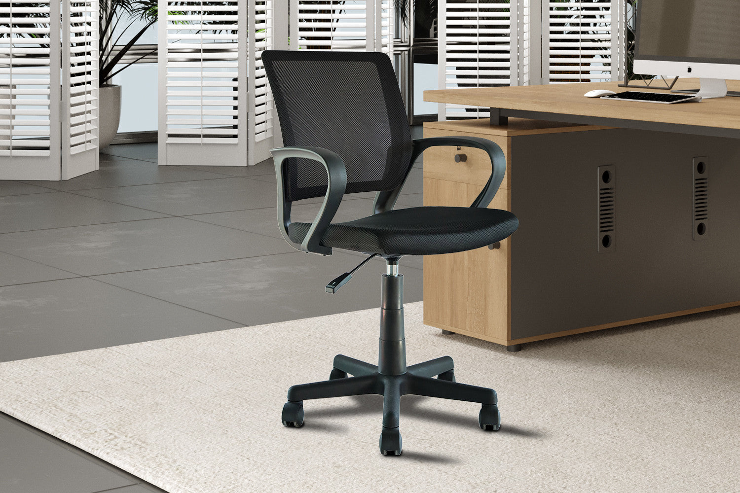 Bureaustoel 'Pura' Zwart – Rousseau 9705-2