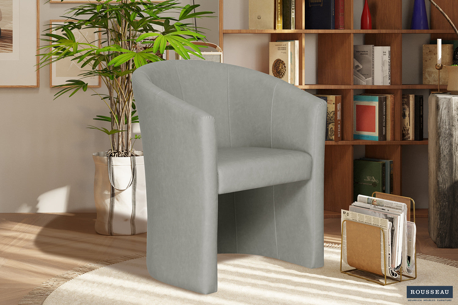 Kuipzeteltje 'Charlie' Vintage PU Lichtgrijs – Rousseau 9750-3