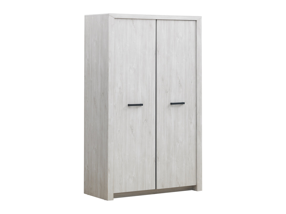 Silver kleerkast – 126 cm – 2 deuren – vooraanzicht
