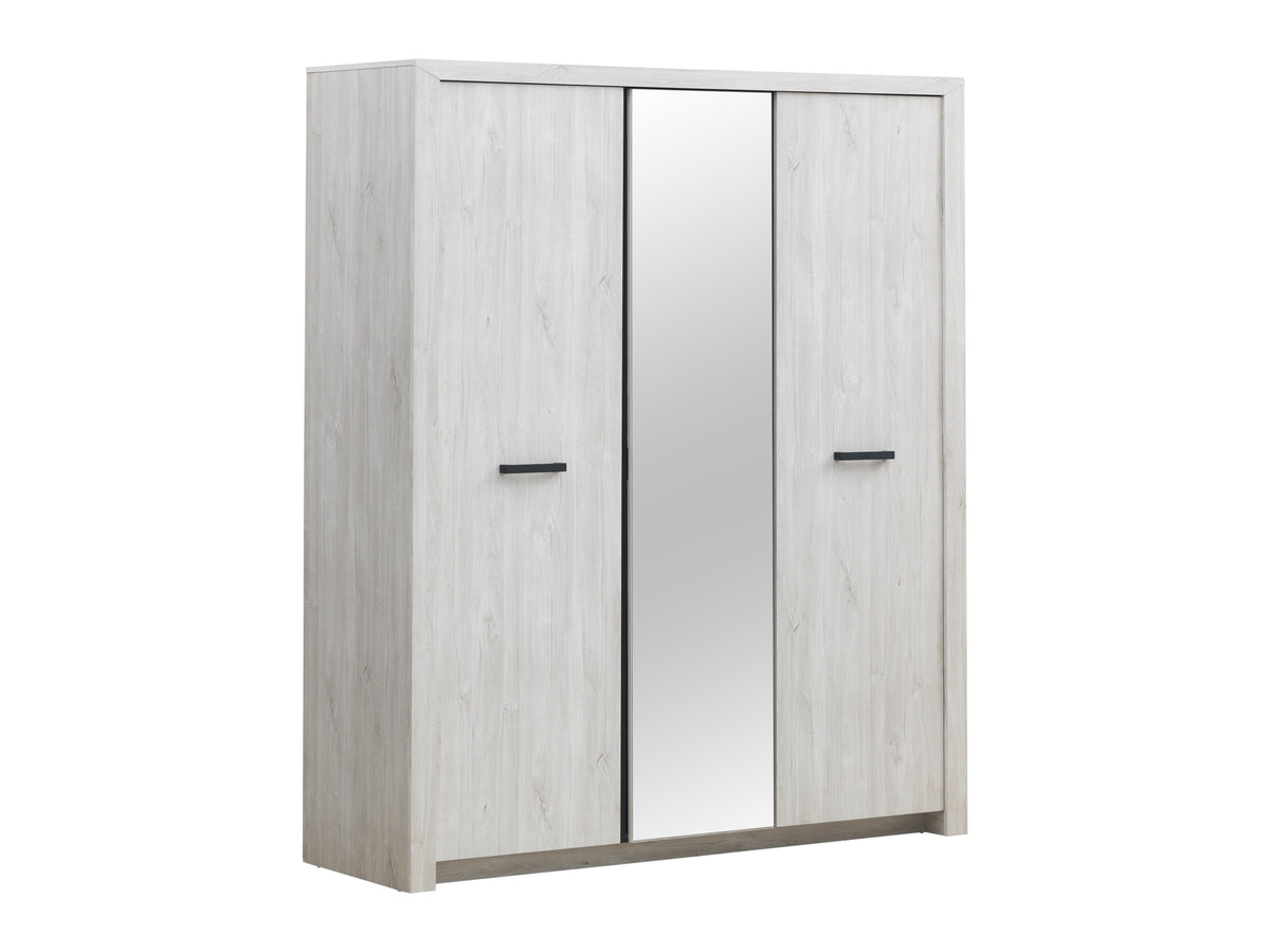 Silver kleerkast – 173 cm – 3 deuren – vooraanzicht