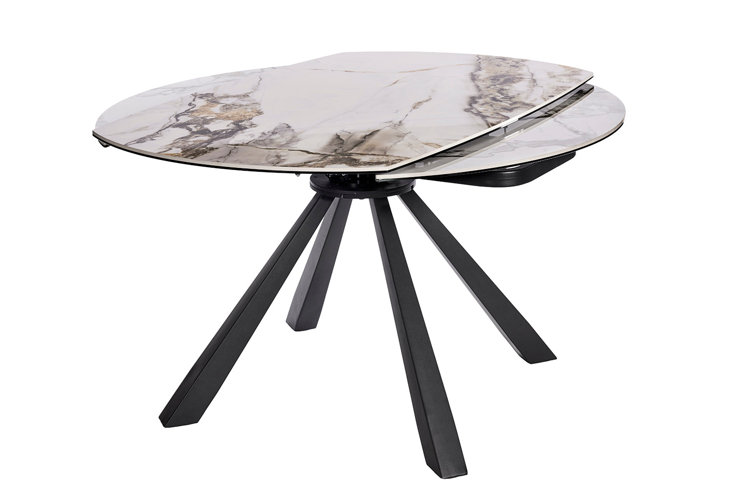 Uitschuifbare ronde keramische tafel TF2508 - aanzicht 3