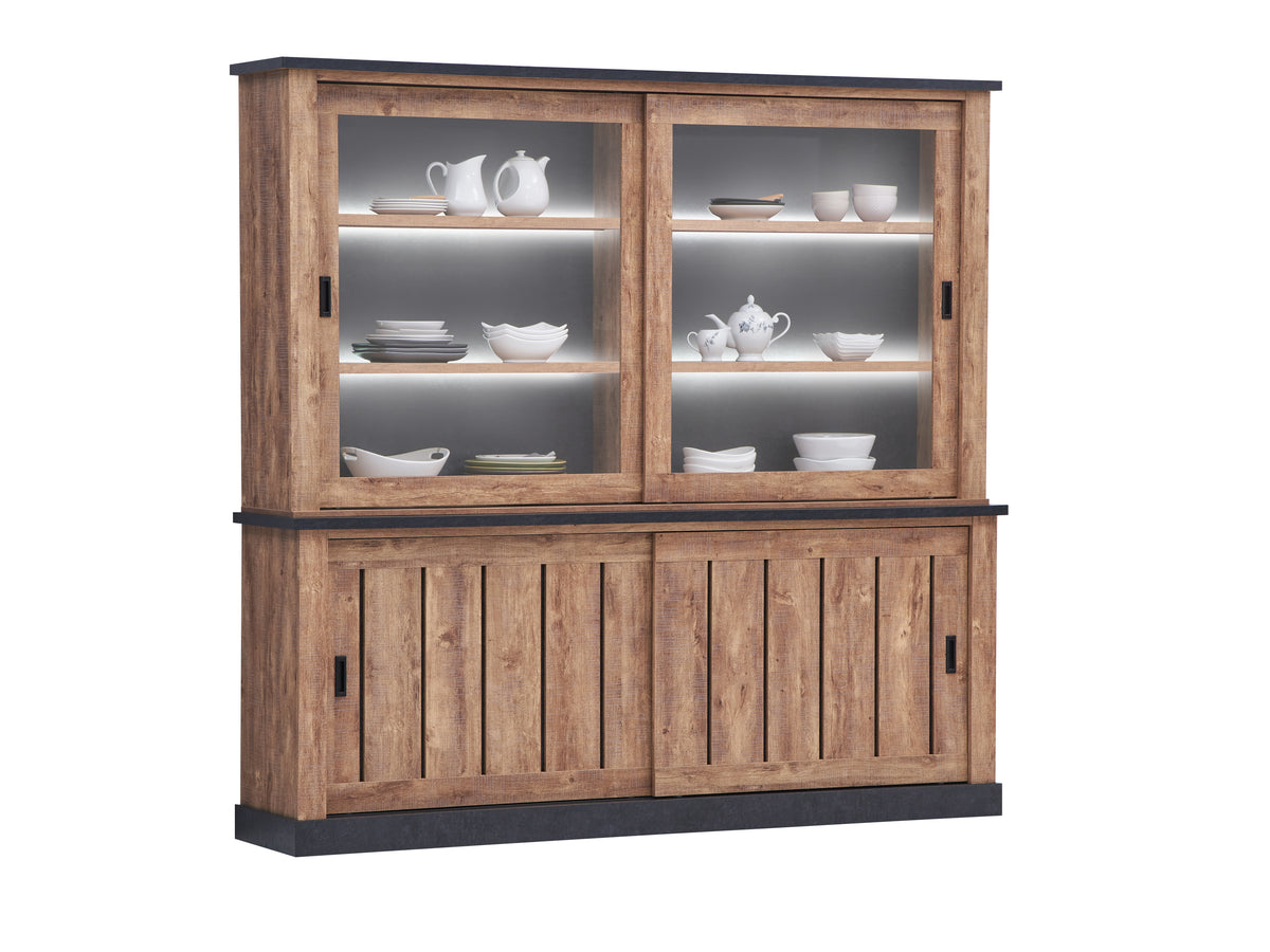 Tine bovenkast – 221 cm – met LED – vooraanzicht