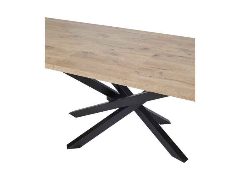Detail van uitschuifbare eettafel Santos